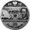 20 ludowych - BANKNOTY PRL - 100 złotych / WZORZEC PRODUKCYJNY DLA MONETY (miedź srebrzona oksydowana)